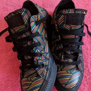 Funky rainbow Converse All-star shoes